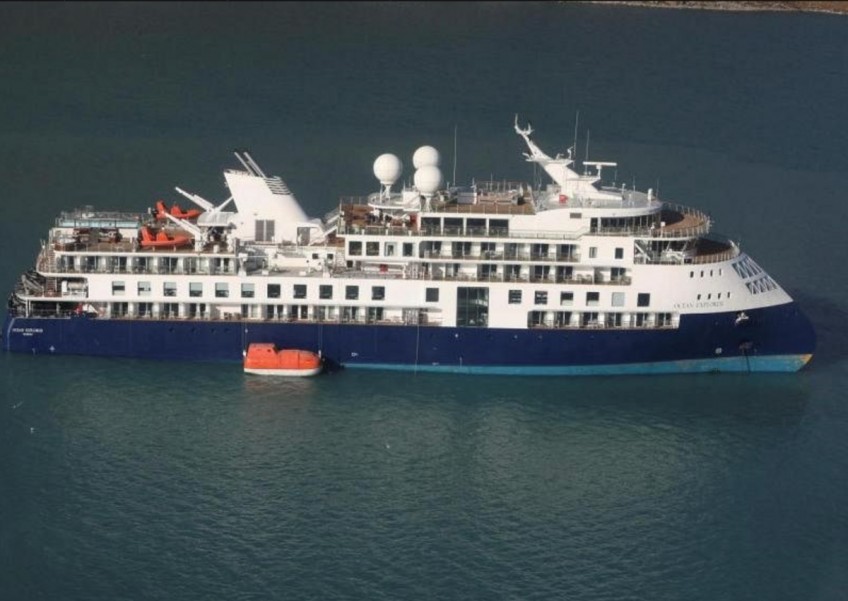  Ocean Explorer luxury cruise ship runs aground in pristine eastern Greenland, passengers and environment safe